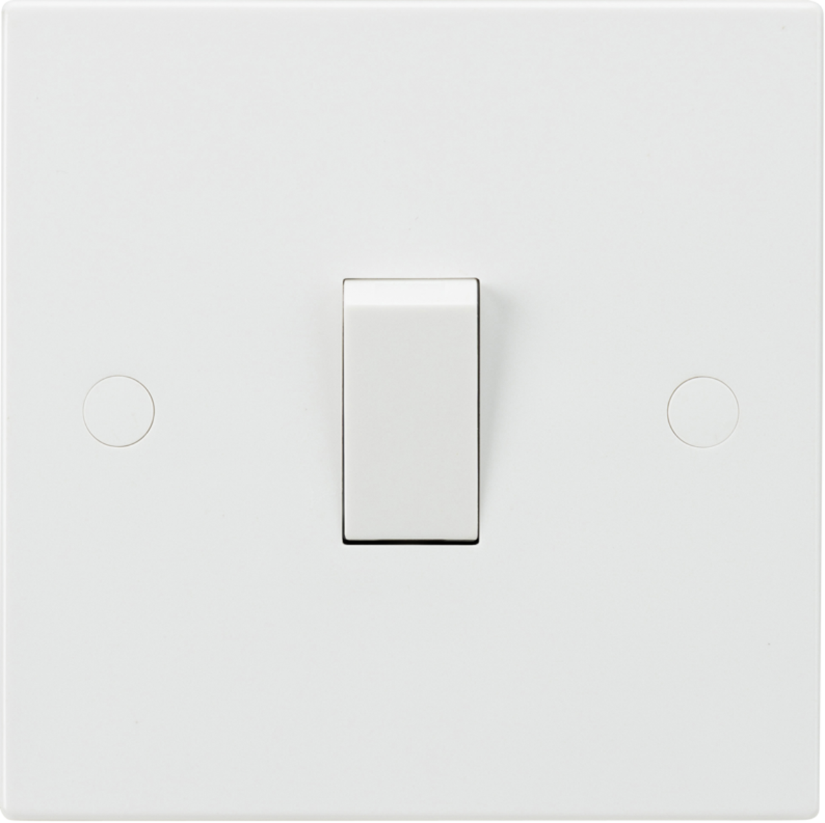 1 Gang Single 10a Light Switch Square Edge -  SN2000 image 0