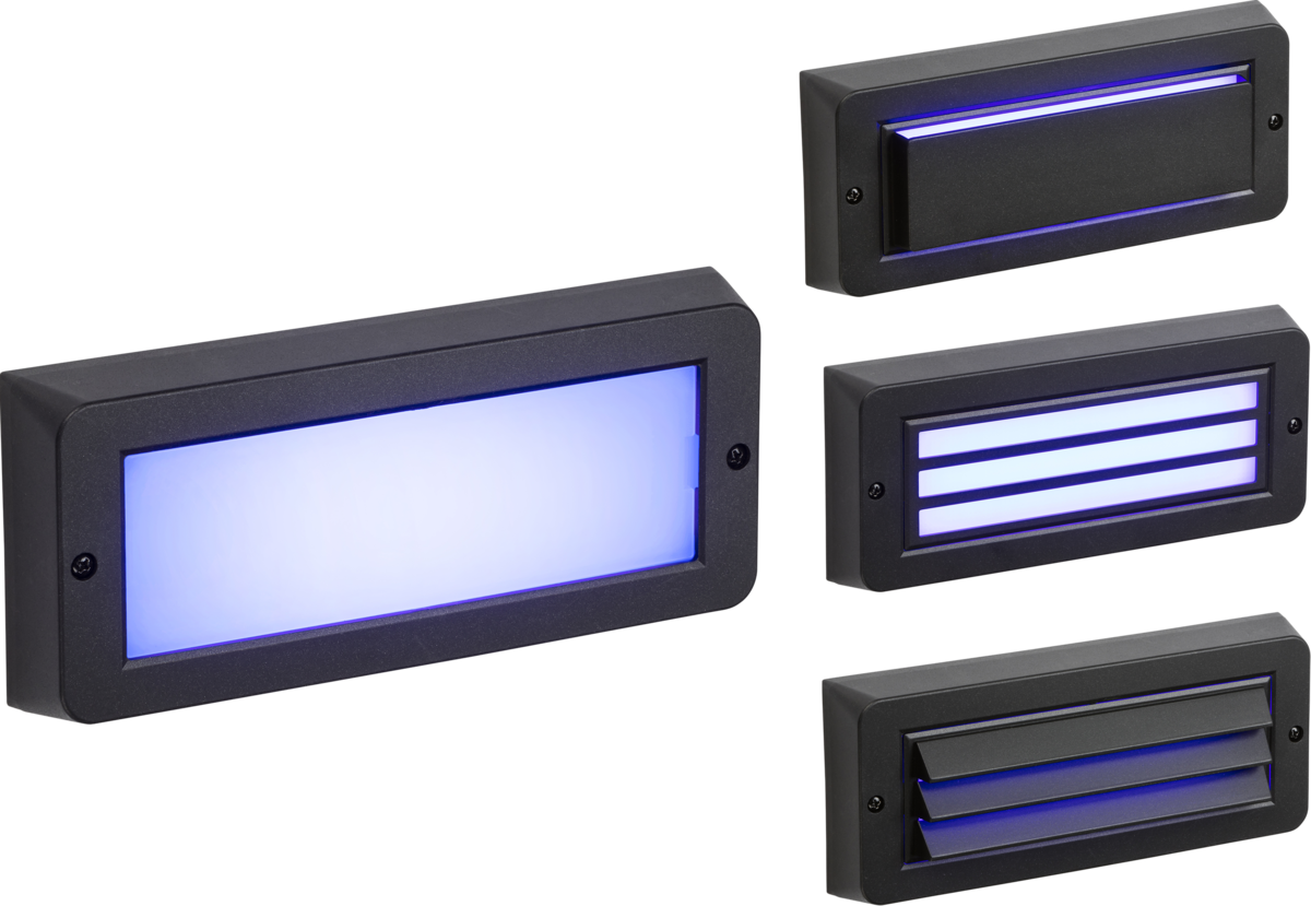 230V IP65 5W Blue LED Surface Mount Brick light - Black - BL5BLBK image 0