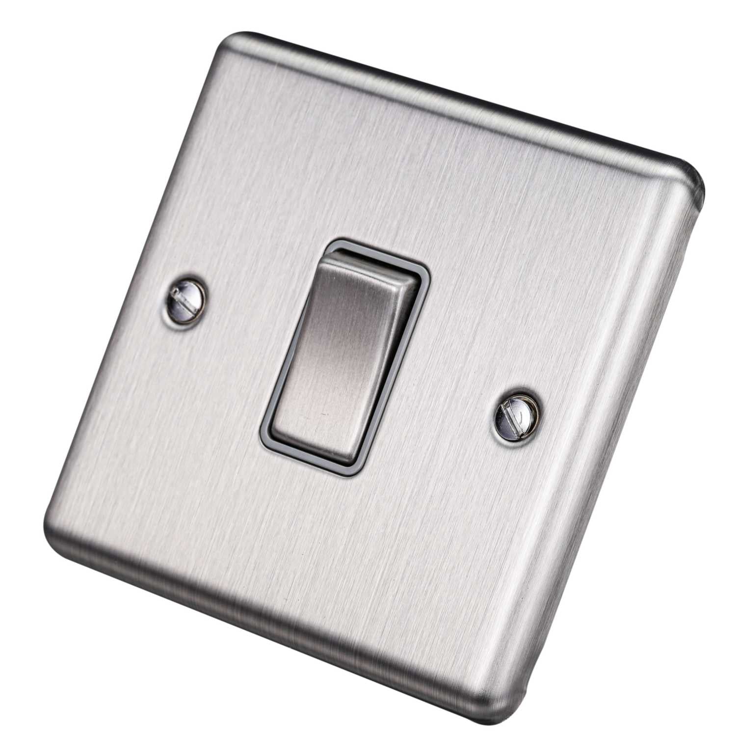 Brushed Steel 1 Gang Intermediate Light Switch W05BSG image 0