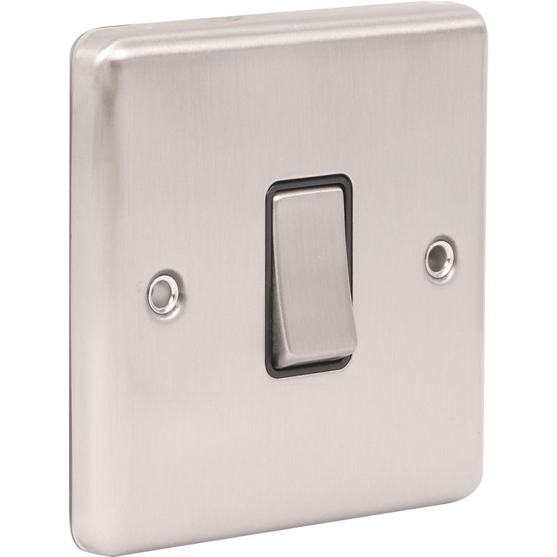 Brushed Steel Switches & Sockets