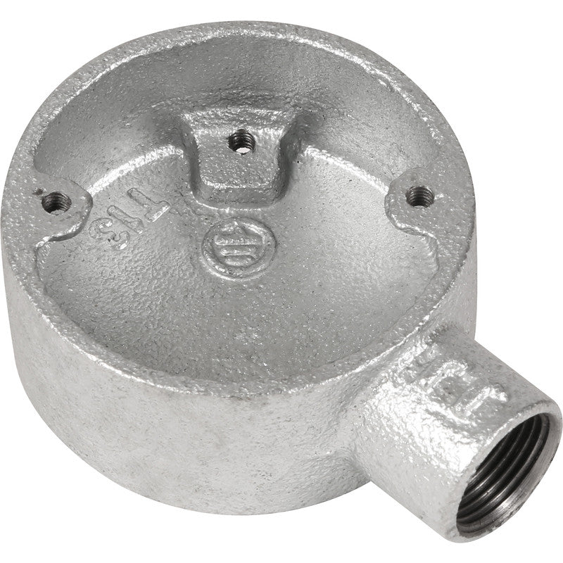 Metal Conduit Terminal Box 20mm Galvanised - TER20 image 0