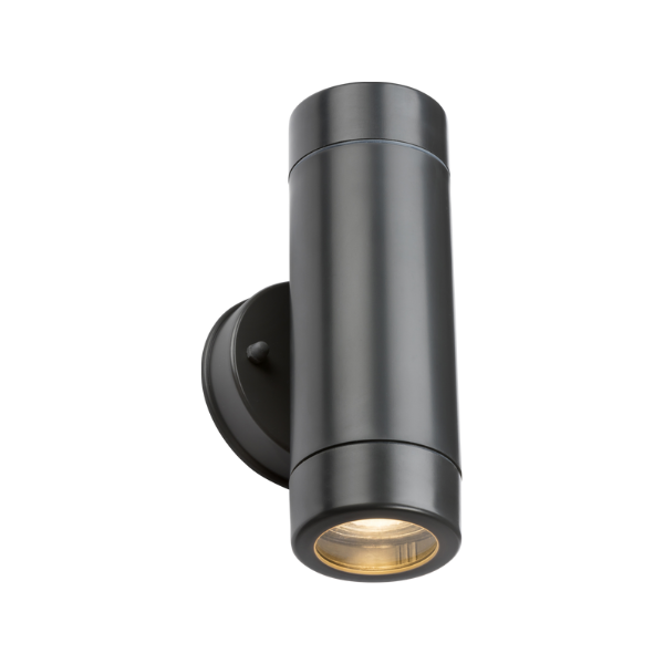 Anthracite EAMON - 230V IP54 GU10 Polycarbonate Up/Down Wall light - EA2A image 0