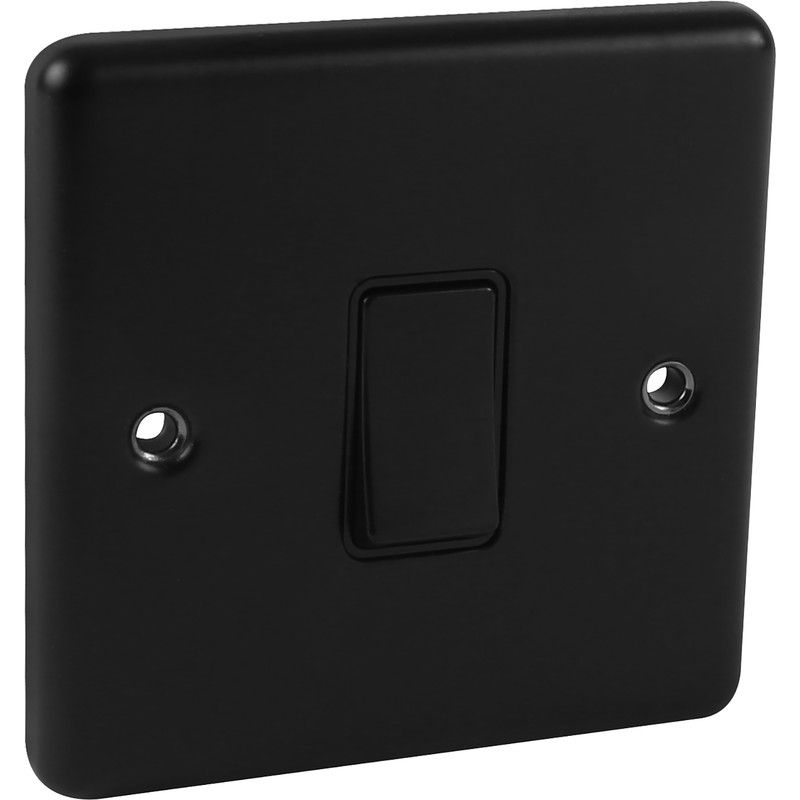 Matt Black 1 Gang Intermediate Switch - W05MBB image 0