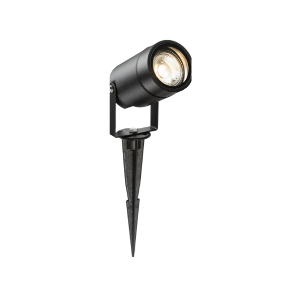 230V IP65 GU10 Spike Light Black - SPIKEGUBK image 0