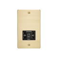 Brushed Brass 115/230V Dual Voltage Shaver Socket with Black Insert - FP8900BB image 0
