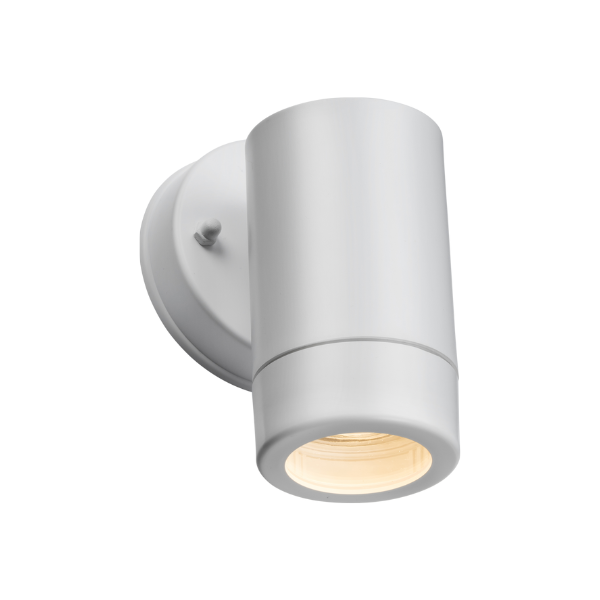 EAMON - 230V IP54 GU10 Polycarbonate Single Wall light - White - EA1W image 0