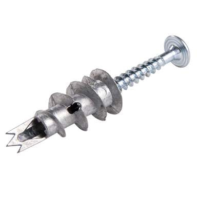PLASTERBOARD FIXINGS SELF DRILL CAVITY WALL SPEED ANCHOR PLUGS INCLUDING SCREWS image 0