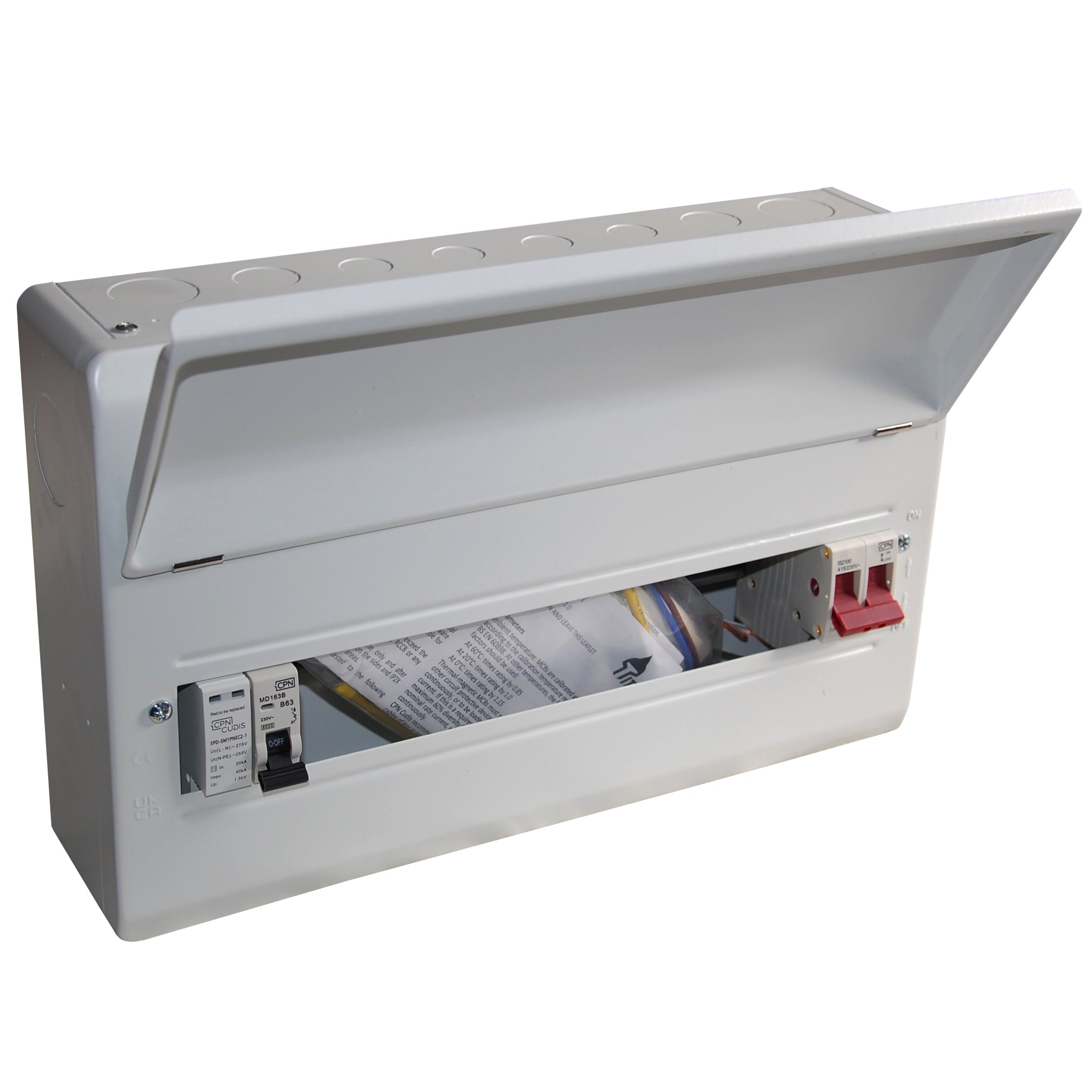 Cudis Titan 14 Usable Ways Consumer Unit 100A Complete with Main Switch and SPD image 0