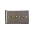 Urban Antique Brass 4-Gang 10A 1- or 2-Way Toggle Switch (Twin Plate) image 0