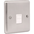 Brushed Steel Telephone BT Master Socket W45BSW image 0
