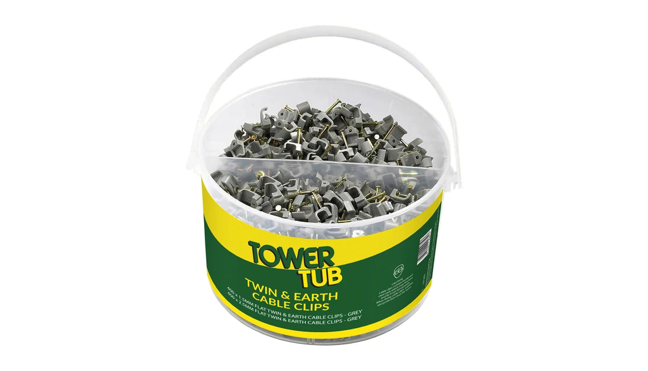 Tower 400 x 1.5mm & 400 x 2.5mm T&E Cable Clips