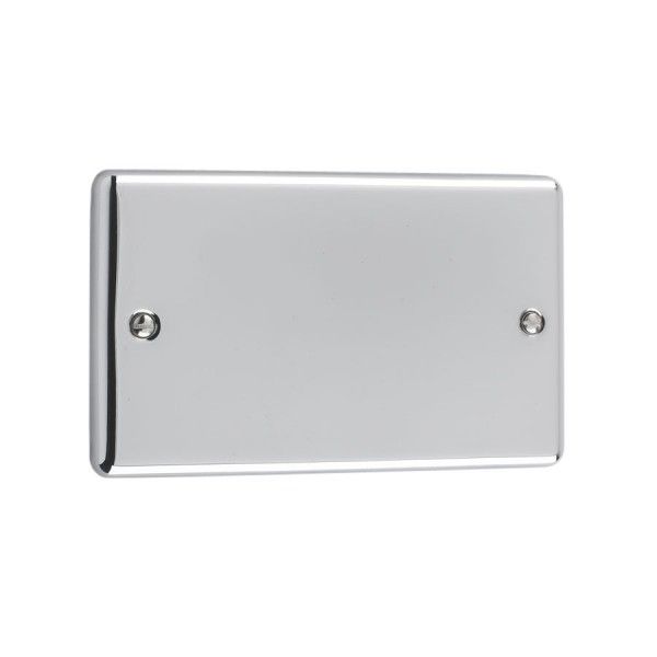 Polished Chrome Double Blanking Plate - W50PC image 0