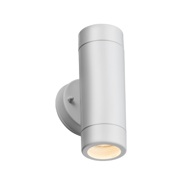 EAMON - 230V IP54 GU10 Polycarbonate Up/Down Wall light - White - EA2W image 0