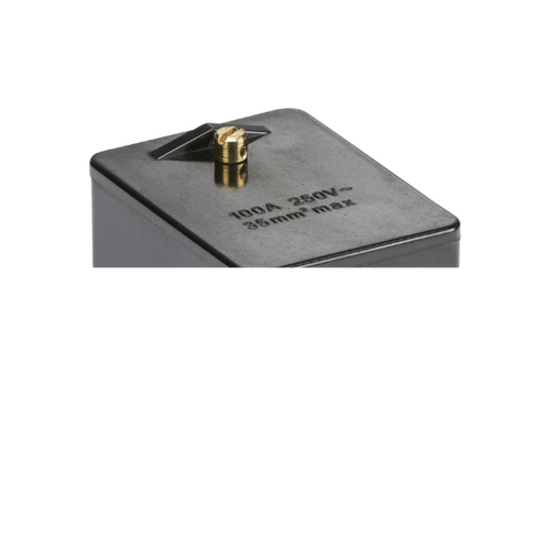 100A 1 x 5-Way (Single Pole) Service Connector Block - Brass Terminals SNEB1 image 0
