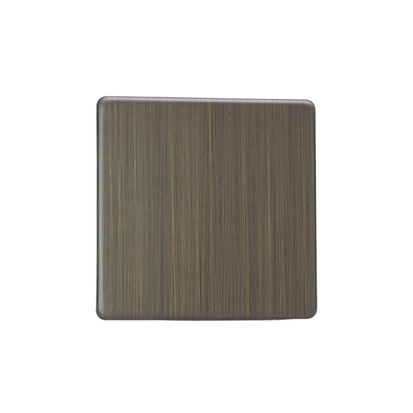 Urban Screwless Antique Brass Single Blank Plate XDYSBS.AB image 0