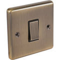 Windsor Antique Brass Light Switch 1 Gang 2 Way - W01AB image 0