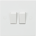 2 Gang Double 10a Light Switch Square - SN3000 image 0