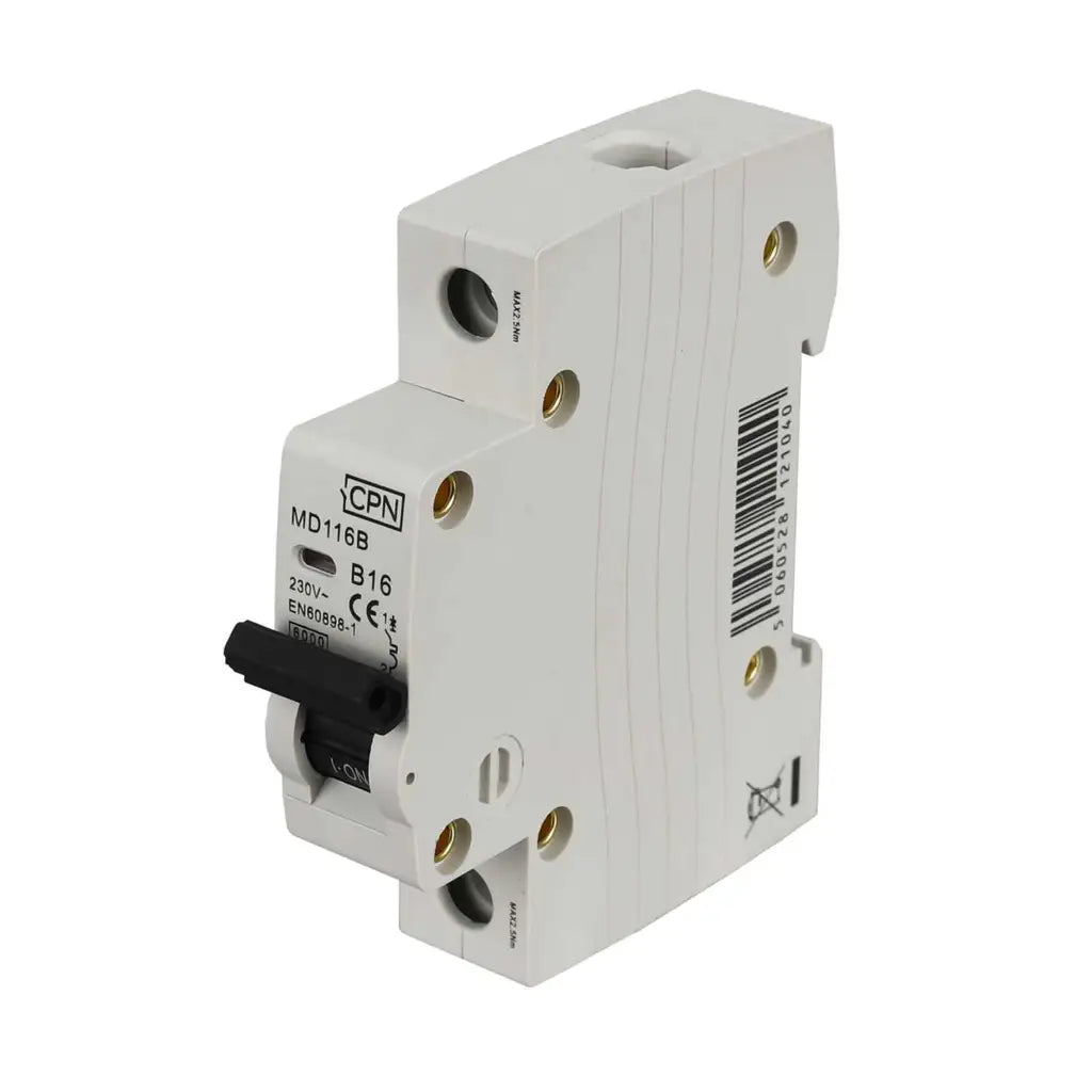 Cudis CPN MD 16A Single Pole 6kA B Curve MCB image 0