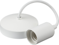 6" E27 Contemporary Pendant Set - Matt White - 8270MW image 0