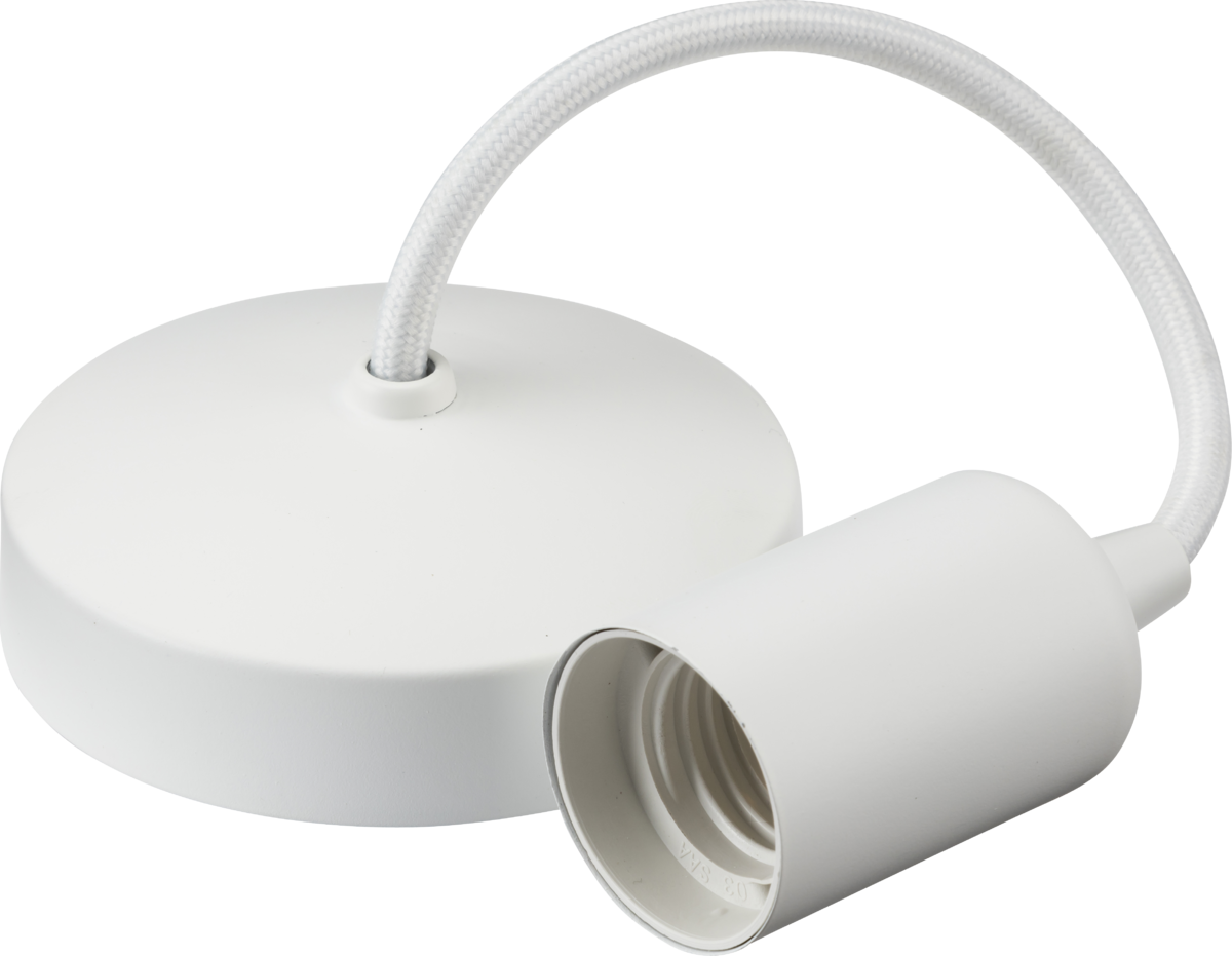 6" E27 Contemporary Pendant Set - Matt White - 8270MW image 0