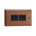 Urban Brushed Bronze 4 Gang 2 Way Switch XY9B.BZ image 0
