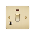 Brushed Brass 20A 1G DP Switch with Neon & Flex Outlet - FP8341FBB image 0