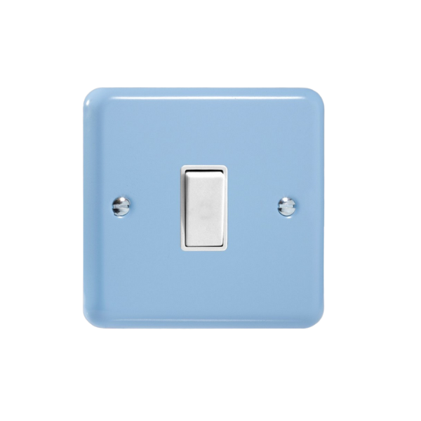 Duck Egg Blue 1-Gang 10A 1- or 2-Way Rocker Switch XY1W.DB image 0