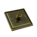 Antique Brass 1 Gang 400W Dimmer Switch R22AB image 0