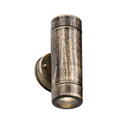 EAMON - 230V IP54 GU10 Polycarbonate Up/Down Wall light - Brushed Brass - EA2BB image 0