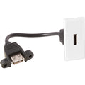 Euro Module USB Socket Outlet White - IN019 image 0