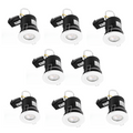 PACK OF 8 - White Fixed Fire Rated Downlight GU10 IP20 with Quick Connectors VUEP542-8 image 0