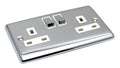 Definition Polished Chrome Double 2 Gang 13a Socket  - D07PCW image 0