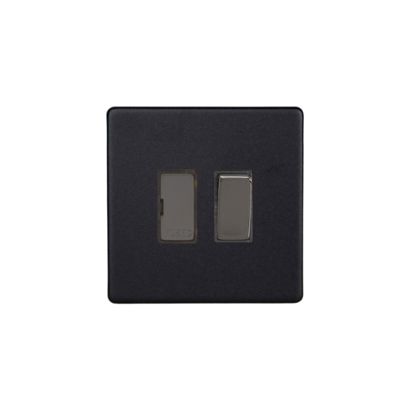 Matt Black Urban Screwless 13A Switched Fused Spur XDY6S.MB image 0