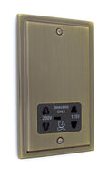 Antique Brass Shaver Socket R48AB image 0