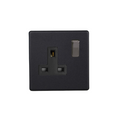 Matt Black Urban Screwless 1-Gang 13A Double Pole Switched Socket XDY4BS.MB image 0