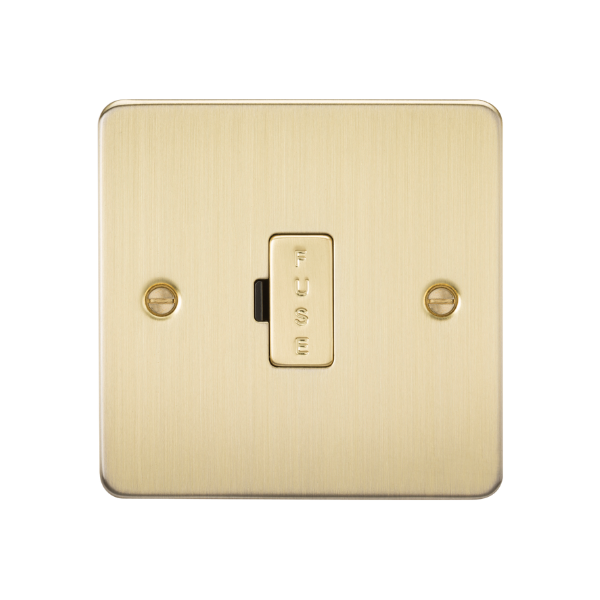 Brushed Brass 13A Fused Spur Unit - FP6000BB image 0