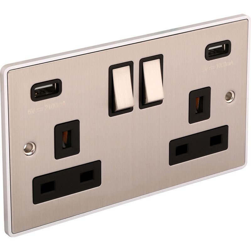 Urban Edge USB Socket Twin Ports 3.1a - UE65BCB image 0