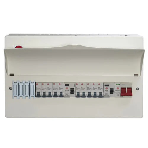 Wylex WNM1773/1 14 Way High Integrity+Type 2 SPD Flexible Busbar Consumer Unit Loaded with 10 MCB's image 0