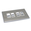 4 Gang Quad 10a Light Switch - UE04PCW image 0