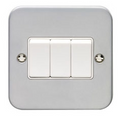 3 Gang 10a Switch - Metal Clad MC03 image 0