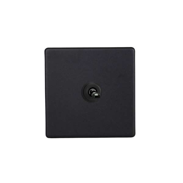 Matt Black Urban Screwless 1-Gang 10A 1- or 2-Way Toggle Switch XDYT1S.MB image 0