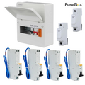 Fusebox Metal SPD Consumer Unit F2006MX 100A Main Switch Including 4 x Type A RCBOs (B Curve) and 2 x Blanks image 0