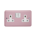Rose Pink 2-Gang 13A Double Pole Switched Socket XY5W.RP image 0