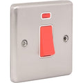 Brushed Steel 45A Single Cooker Switch W52BSW image 0