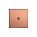 Brushed Copper Urban Screwless 1-Gang TV Socket, Co-Axial XDY8S.BC image 0