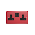 Pillar Box Red 2-Gang 13A Double Pole Switched Socket XY5W.PR image 0