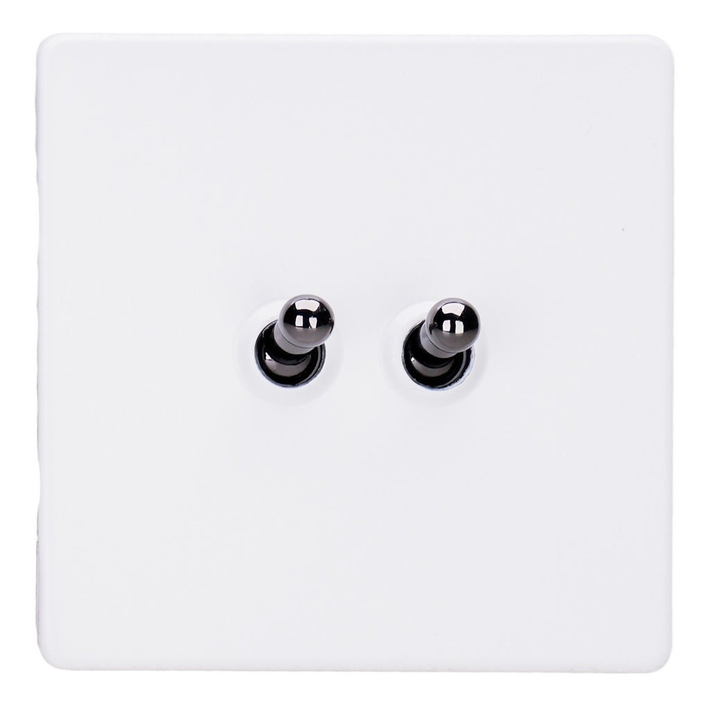 Varilight 2-Gang 10A Intermediate Toggle Switch with Iridium Toggle - XDYT77IS.PD image 0