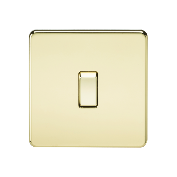 Polished Brass 20A 1G DP Switch - SF8341PB image 0