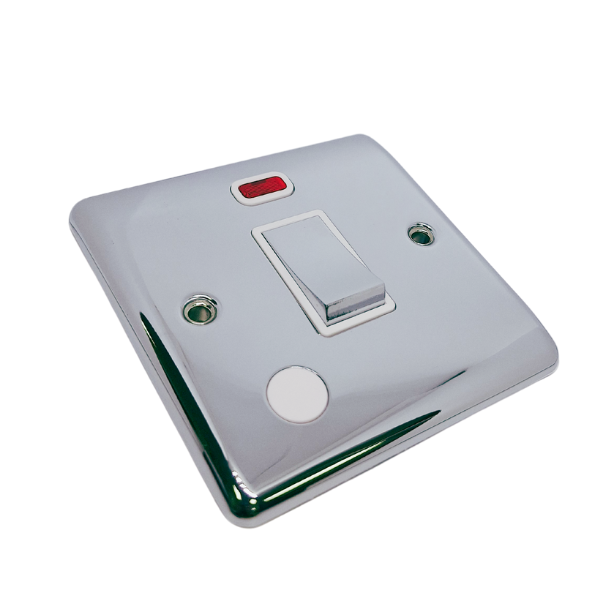 Definition Polished Chrome 20A Double Pole Switch - D37PCW image 0
