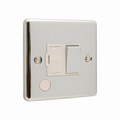 Polished Chrome 13A Switched Fuse Spur - W38PCW